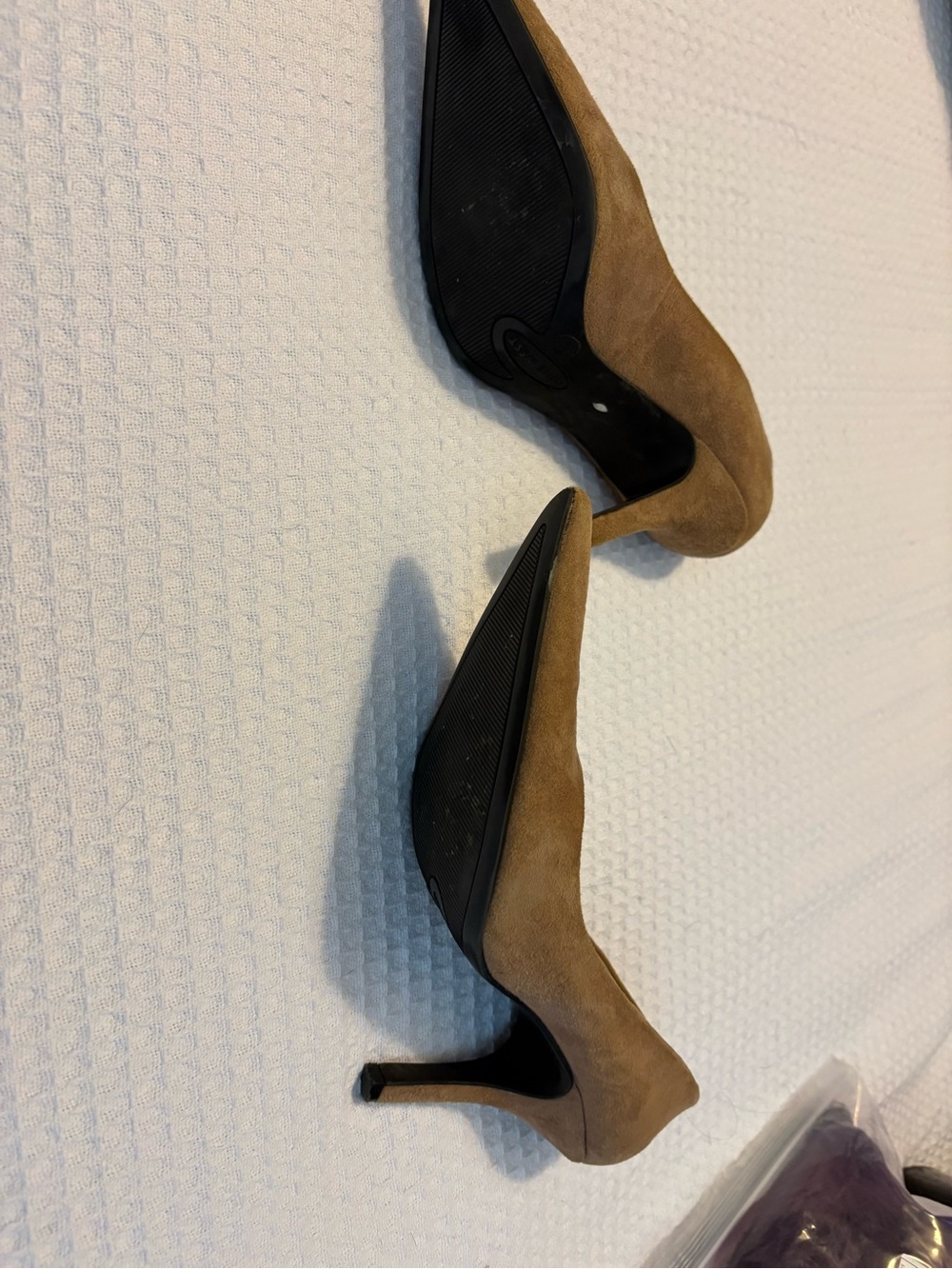 Nine West Tan Suede Pointed Toe Pumps - Picture 3 of 3